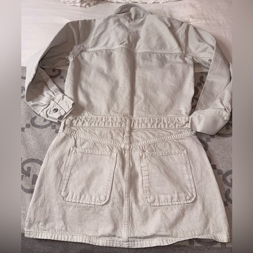 Abercrombie & Fitch Denim Shirt Dress, Grey - Picture 10 of 11